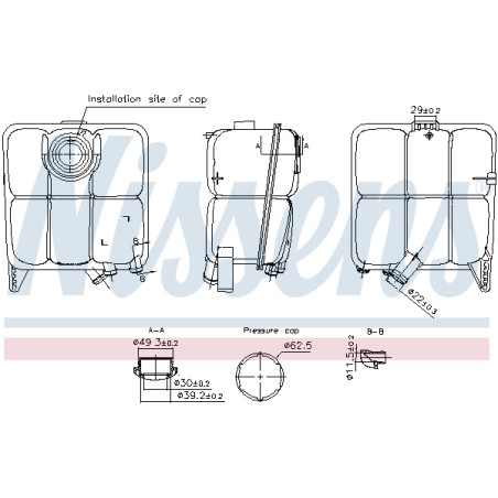 Vase d'Expansion Liquide de Refroidissement Pour Ford C-Max II Focus III 1708512