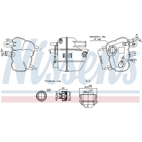 Vase d'Expansion Liquide de Refroidissement Pour Fiat 500 C Panda Lancia Ypsilon