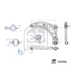 Bras De Suspension Avant Gauche Pour Nissan Micra V 54501-5FA1C 54501-5RB0C