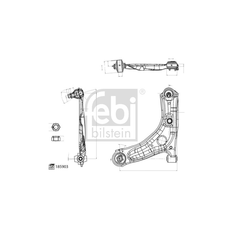 Bras De Suspension Avant Gauche Pour Peugeot Toyota Aygo Citroën 1614191480