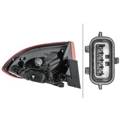 Feu Arrrière Droit Pour Renault Scénic IV 265505180R