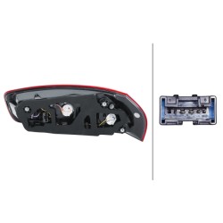 Feu Arrière Gauche Pour Citroën C4 Picasso II 9676120780