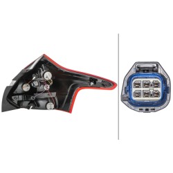 Feu Arrière Gauche Pour Ford Focus III 1708837 1719710 1752209 1783948 1816752