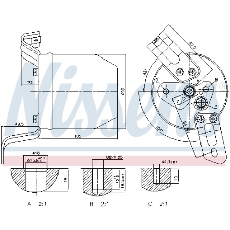 Filtre Deshydratant Clim Pour BMW Série 3 E36 Z3 6453.8.375.754 8.375.754