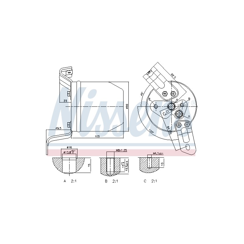 Filtre Deshydratant Clim Pour BMW Série 3 E36 Z3 6453.8.375.754 8.375.754