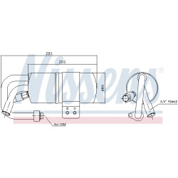 Filtre Deshydratant Clim Pour Ford Fiesta V Fusion 1335953 5S6H19E647AC