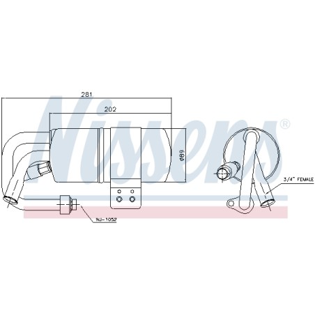 Filtre Deshydratant Clim Pour Ford Fiesta V Fusion 1335953 5S6H19E647AC