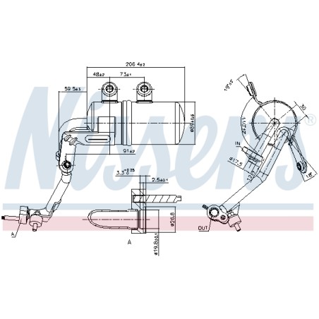 Filtre Deshydratant Clim Pour Ford Kuga I 1498865 1512673 8V4119E647AB