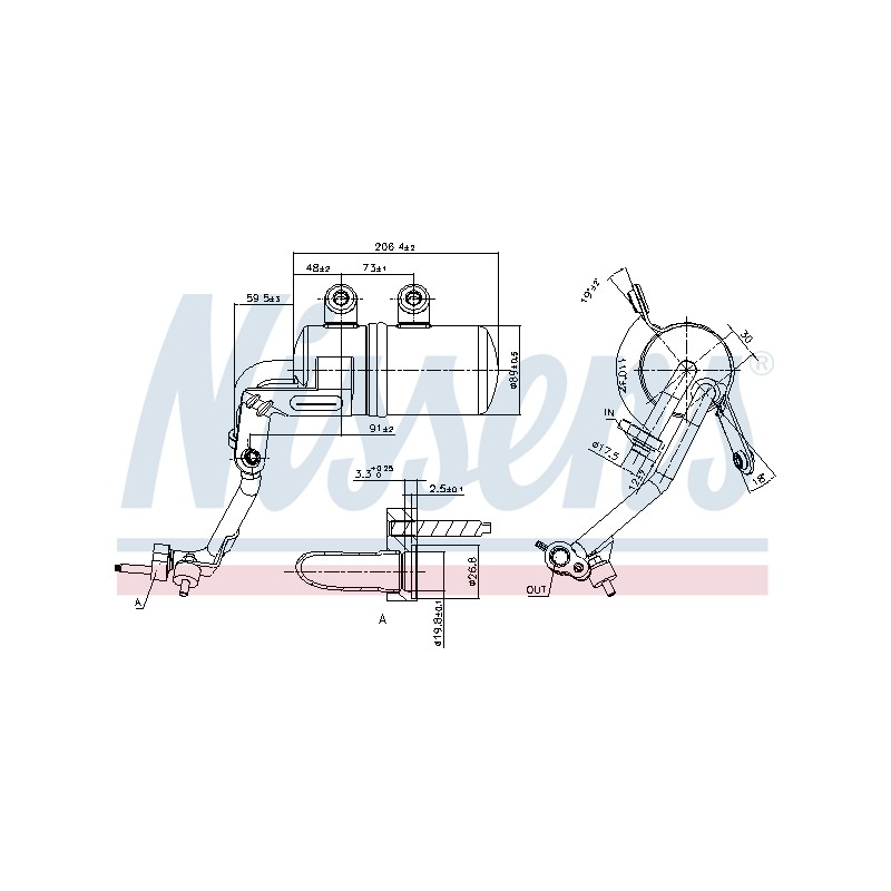 Filtre Deshydratant Clim Pour Ford Kuga I 1498865 1512673 8V4119E647AB