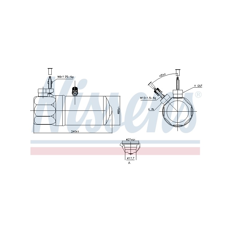 Filtre Deshydratant Clim Pour Ford Transit 1371585 6C1119E647AD