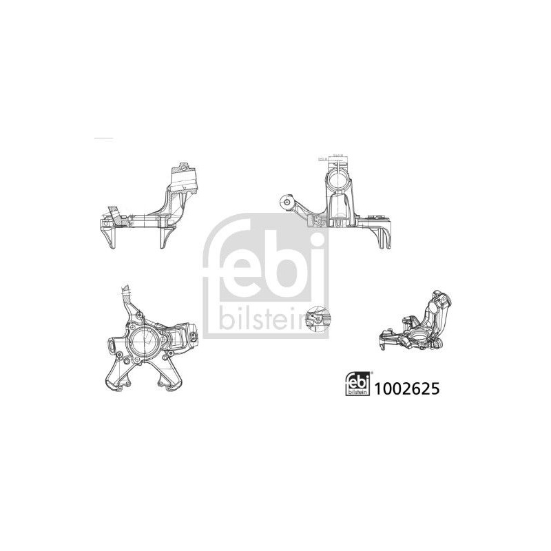 Fusee D'Essieu Avant Droit Pour VW Caddy III Audi Seat Skoda 1K0407256T