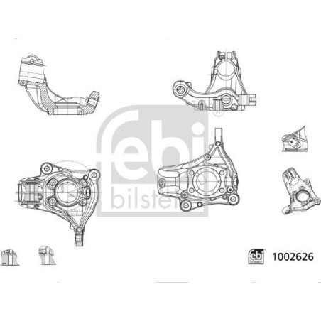 Fusee D'Essieu Avant Gauche Pour VW Audi Seat 3C0407253F 3C0407253G 3C0407257F
