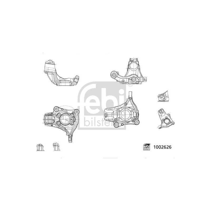 Fusee D'Essieu Avant Gauche Pour VW Audi Seat 3C0407253F 3C0407253G 3C0407257F