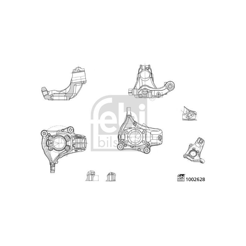 Fusee D'Essieu Avant Droit Pour VW Audi A3 Seat 3C0407254F 3C0407254G 3C0407258F