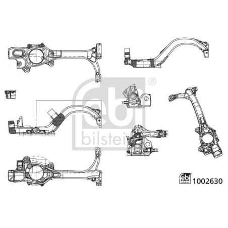 Fusee D'Essieu Avant Gauche Pour Audi A4 8E0407253C 8E0407253D 8E0407253E