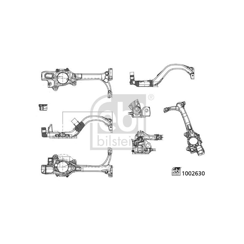Fusee D'Essieu Avant Gauche Pour Audi A4 8E0407253C 8E0407253D 8E0407253E