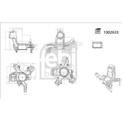 Fusee D'Essieu Avant Gauche Pour VW Bora Audi Seat Skoda 1J0407255H 1J0407255N