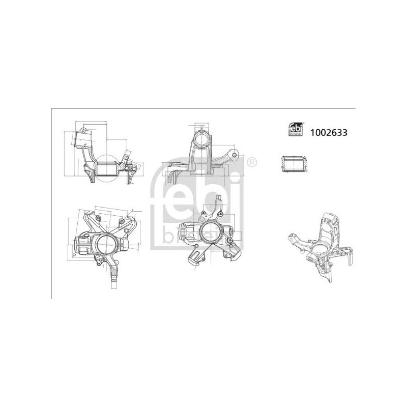 Fusee D'Essieu Avant Gauche Pour VW Bora Audi Seat Skoda 1J0407255H 1J0407255N