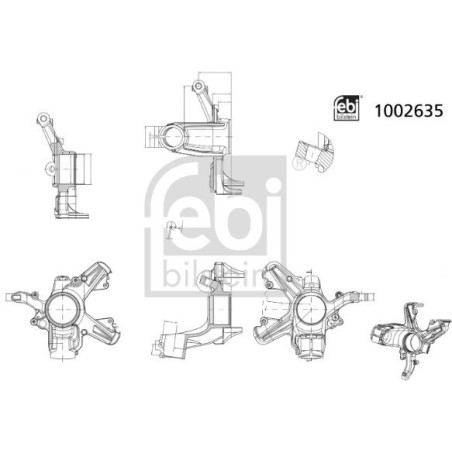 Fusee D'Essieu Avant Gauche Pour VW Bora Audi Seat Skoda 1J0407255AF 1J0407255AG
