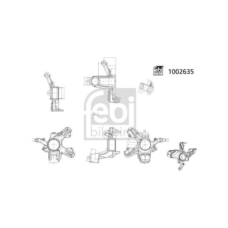 Fusee D'Essieu Avant Gauche Pour VW Bora Audi Seat Skoda 1J0407255AF 1J0407255AG