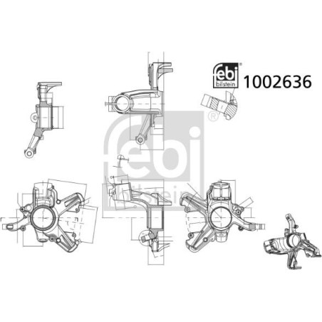 Fusee D'Essieu Avant Droit Pour VW Bora Audi Seat Skoda 1J0407256AF 1J0407256AG