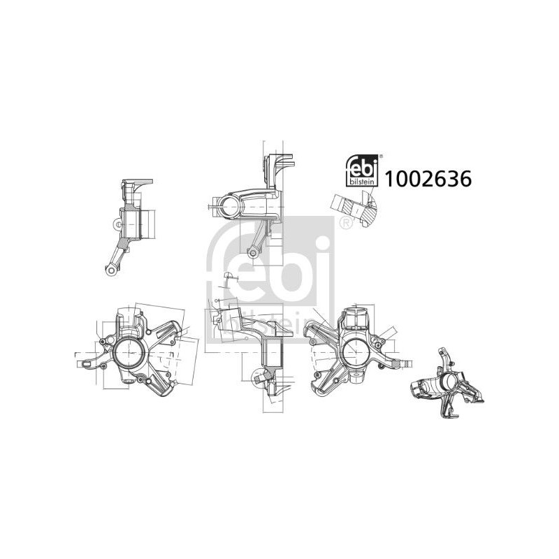 Fusee D'Essieu Avant Droit Pour VW Bora Audi Seat Skoda 1J0407256AF 1J0407256AG