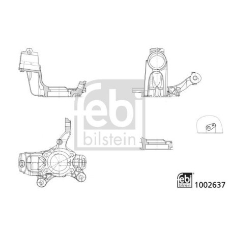 Fusee D'Essieu Avant Gauche Pour VW Audi Seat Skoda 1K0407255AA 1K0407255H