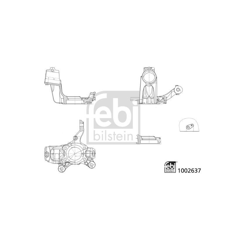 Fusee D'Essieu Avant Gauche Pour VW Audi Seat Skoda 1K0407255AA 1K0407255H