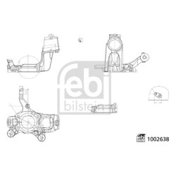 Fusee D'Essieu Avant Droit Pour VW Audi Seat Skoda 1K0407256AA 1K0407256H