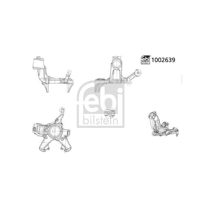 Fusee D'Essieu Avant Gauche Pour VW Caddy III Audi Seat Skoda 1K0407255T