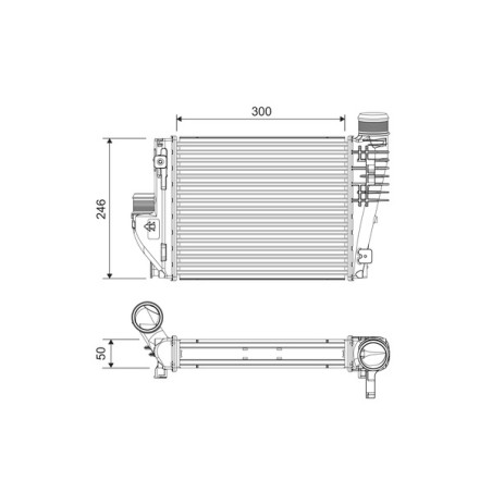 Intercooler Echangeur Radiateur Pour Peugeot Expert Opel Fiat Toyota 1681142880