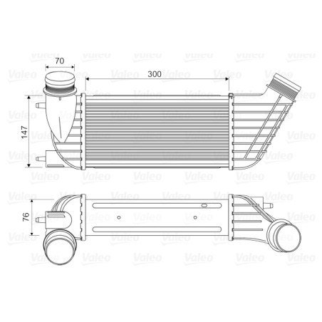 Intercooler Echangeur Radiateur Pour Peugeot Fiat Scudo Citroën Lancia 0384-J9