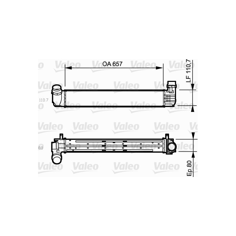 Intercooler Echangeur Radiateur Pour Renault Fluence 144968999R 144969107R
