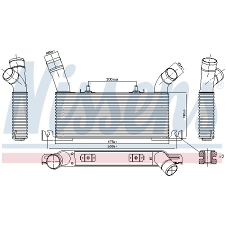 Intercooler Echangeur Radiateur Pour Mitsubishi Pajero IV Van 1530A052