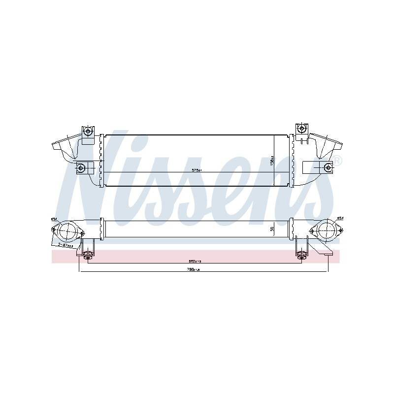 Intercooler Echangeur Radiateur Pour Fiat Fullback Pick-up Mitsubishi