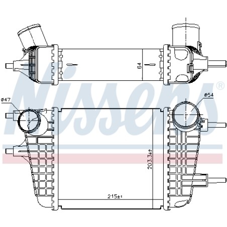 Intercooler Echangeur Radiateur Pour Nissan Micra IV Note 144613HD0B 144613HD0C