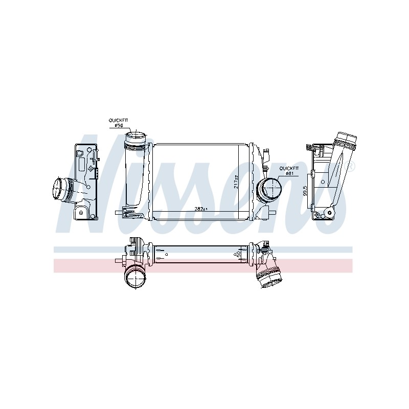 Intercooler Echangeur Radiateur Pour Renault Grand Scénic IV Megane Nissan