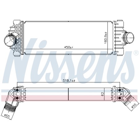 Intercooler Echangeur Radiateur Pour Ford Tourneo Transit 2011906 2146189