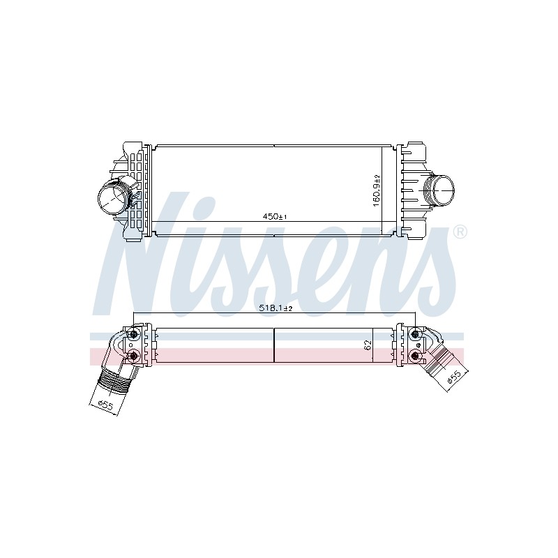 Intercooler Echangeur Radiateur Pour Ford Tourneo Transit 2011906 2146189