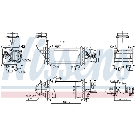 Intercooler Echangeur Radiateur Pour VW Audi Seat Skoda 04E145785 04E145785E