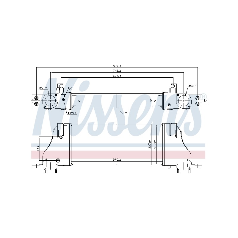 Intercooler Echangeur Radiateur Pour Nissan NP300 Navara A44615X20B