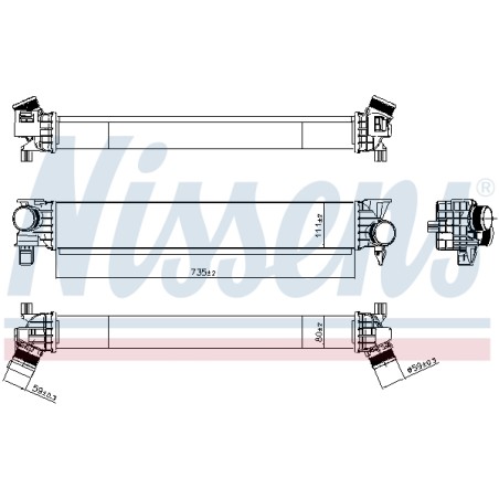 Intercooler Echangeur Radiateur Pour Fiat Ducato 53174318