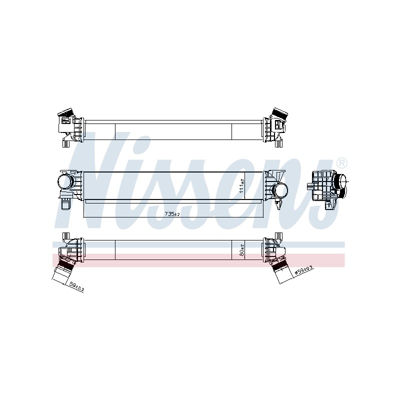 Intercooler Echangeur Radiateur Pour Fiat Ducato 53174318