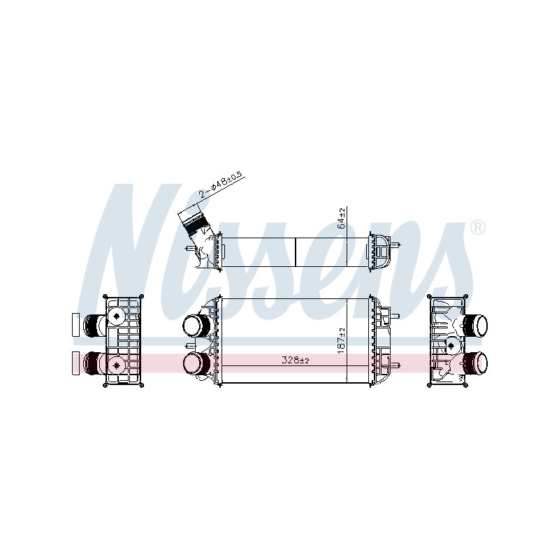 Intercooler Echangeur Radiateur Pour Peugeot Opel Fiat Alfa Romeo 9824742280