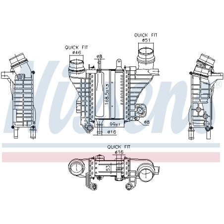 Intercooler Echangeur Radiateur Pour Renault Dacia Nissan MERCEDES 144616325R