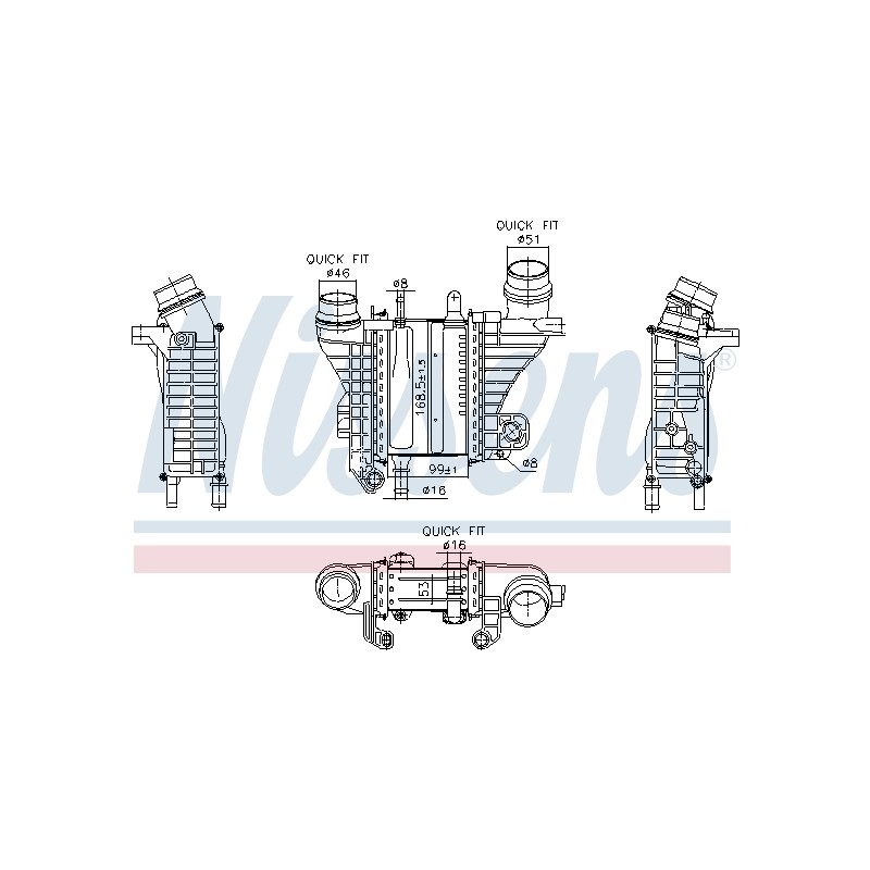 Intercooler Echangeur Radiateur Pour Renault Dacia Nissan MERCEDES 144616325R