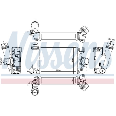 Intercooler Echangeur Radiateur Pour Dacia Duster Jogger Logan II III 144968819R