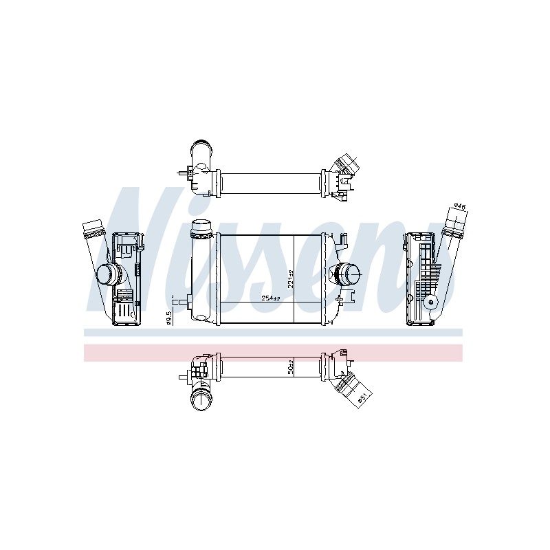 Intercooler Echangeur Radiateur Pour Renault Dacia Nissan Mitsubishi 144961019R