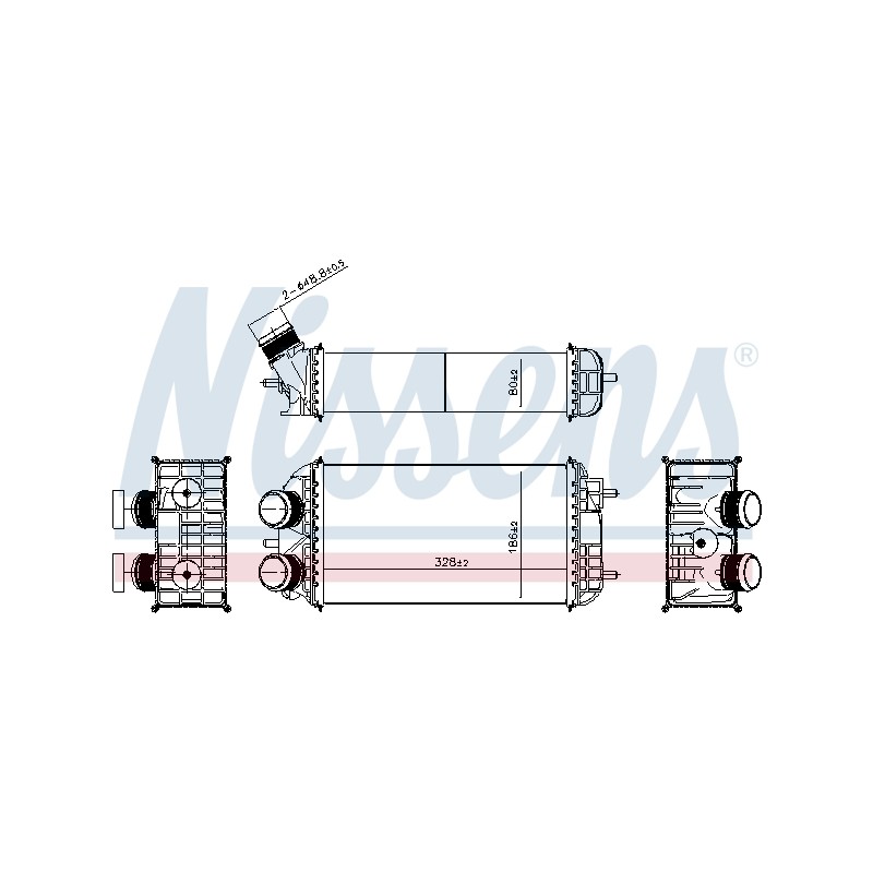 Intercooler Echangeur Radiateur Pour Peugeot Opel Fiat Alfa Romeo 9825341380