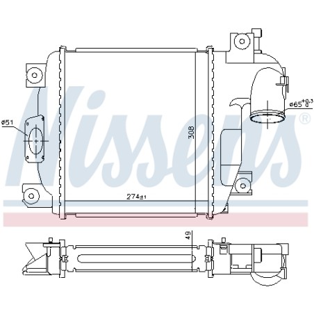 Intercooler Echangeur Radiateur Pour Toyota Hilux VII 179400L030 179400L060